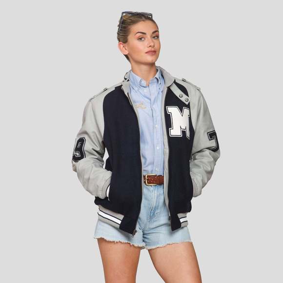 Women's Oversized Varsity Jacket - Picture 2 of 8